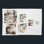 Paño De Cocina Foto de árbol de Navidad familiar moderno con estr<br><div class="desc">Captura la magia de los momentos de vacaciones de tu familia con nuestro "Modern Family Christmas Tree with Photo" ("Árbol de Navidad de la Familia Moderna con foto"). Transforma los recuerdos especiales de tu familia en un conservador único de vacaciones con nuestro "Árbol de Navidad de la Familia Moderna con...</div>