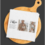 Paño De Cocina Foto De Collage Moderna Con El Regalo De Mejor Cit<br><div class="desc">Una moderna foto de collage con una sincera cita acerca de un padre es el regalo perfecto para mostrar tu aprecio y amor por tu padre. Este regalo único y personalizado es una excelente manera de mostrar tus recuerdos favoritos juntos y expresar tu gratitud por todo lo que ha hecho...</div>