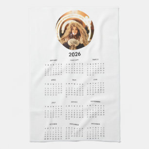 Paño De Cocina Foto de la ronda del calendario 2026
