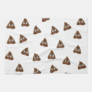 Paño De Cocina Foto de postas sonrientes de la emoji Poo