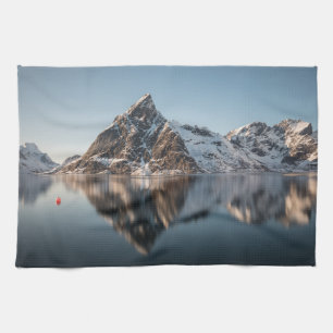 Paño De Cocina Foto del paisaje de la montaña Lofoten