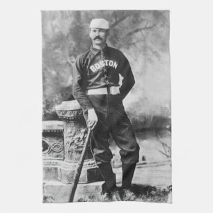 Paño De Cocina Foto deportiva vintage, jugador de béisbol de Bost