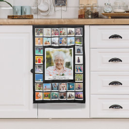 Paño De Cocina Foto familiar de cumpleaños de abuela