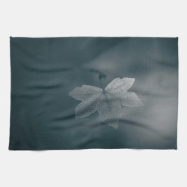 Paño De Cocina Foto Monocroma de la naturaleza de la hoja de arce