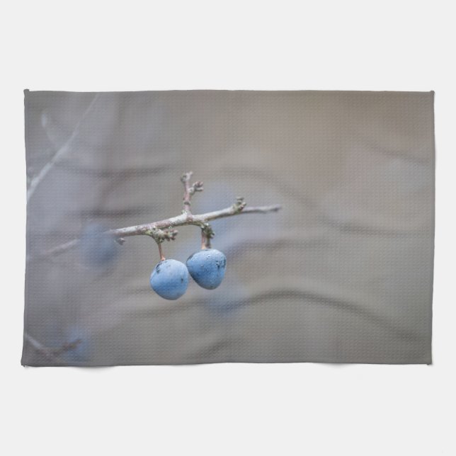 Paño De Cocina Foto natural de Sloe Berries (Horizontal)
