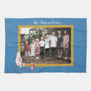 Paño De Cocina Foto personalizada Oso Polar Pingüino enmarcado co