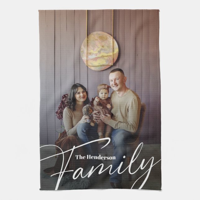 Paño De Cocina Foto simple de la familia de Personalizados (Vertical)