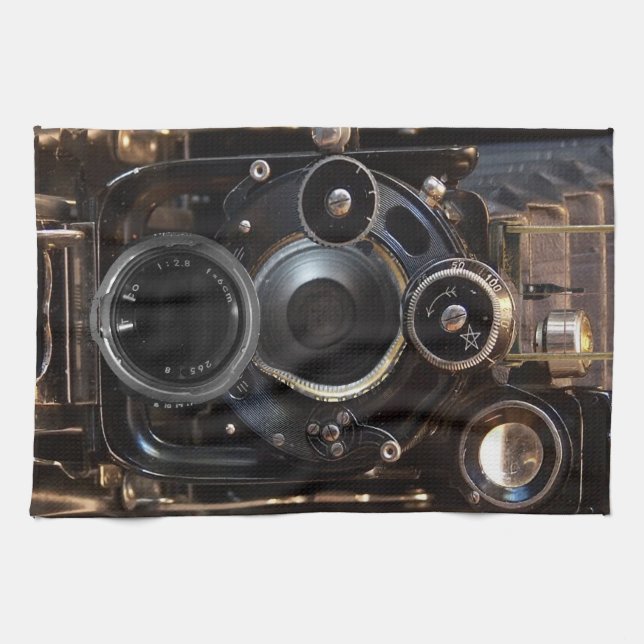 Paño De Cocina Fotografía de cámara antigua Película de lente ven (Horizontal)