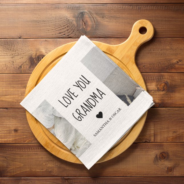 Paño De Cocina Fotografía de colección moderna Ama a tu abuela Me (Subido por el creador)