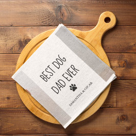 Paño De Cocina Fotografía de Collage moderna mejor perro de papá