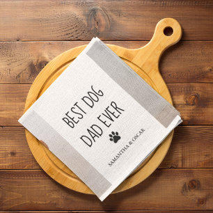 Paño De Cocina Fotografía de Collage moderna mejor perro de papá