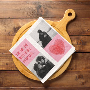 Paño De Cocina Fotografía de la pareja de compañeros de clase   C