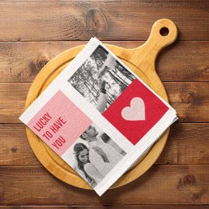 Paño De Cocina Fotografía de la pareja de compañeros de clase   R