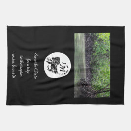 Paño De Cocina Fotografía de Monograma de Iguana silvestre