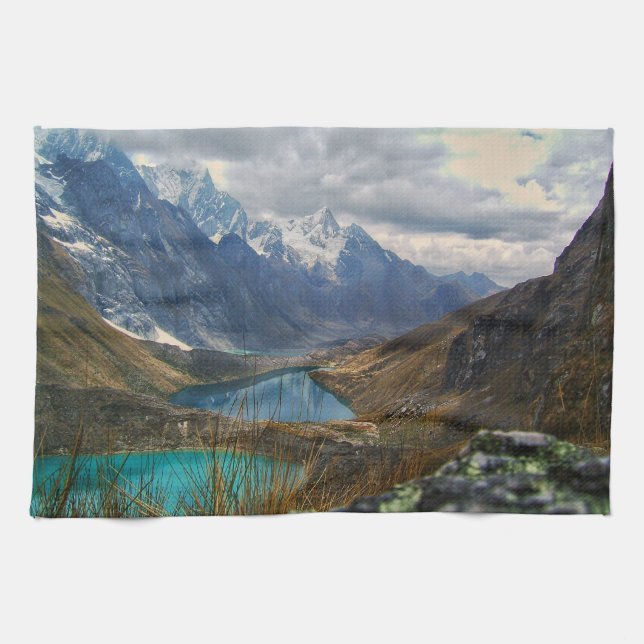 Paño De Cocina Fotografía de Montañas Alpinas Escénicas (Horizontal)