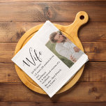 Paño De Cocina Fotografía de pareja colgante y regalo de esposa r<br><div class="desc">Fotografía de pareja colgante y regalo de esposa romántica</div>