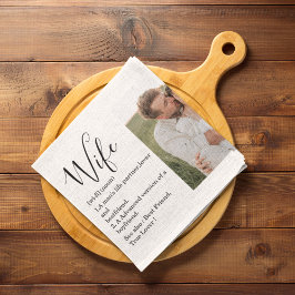 Paño De Cocina Fotografía de pareja colgante y regalo de esposa r