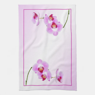 Paño De Cocina Fotografía floral tropical orquídea radiante