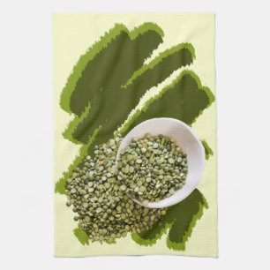 Paño De Cocina Fotografía partida derramada de los guisantes
