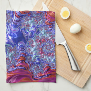 Paño De Cocina Fractal de resumen digital de trippy colorido Groo