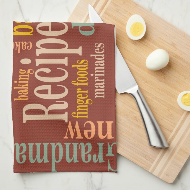 Paño De Cocina Fragmento de la receta del país: número quemado (Doblado Cuarto)