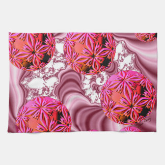 Paño De Cocina Frambuesa Vision rosado, escamas abstractas de la