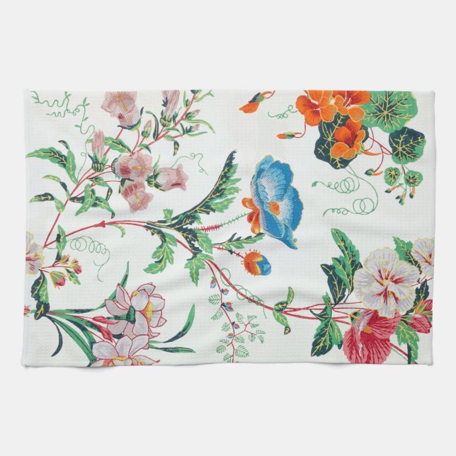 Paño De Cocina France 1830 Floral Botanical Wildflowers (Horizontal)