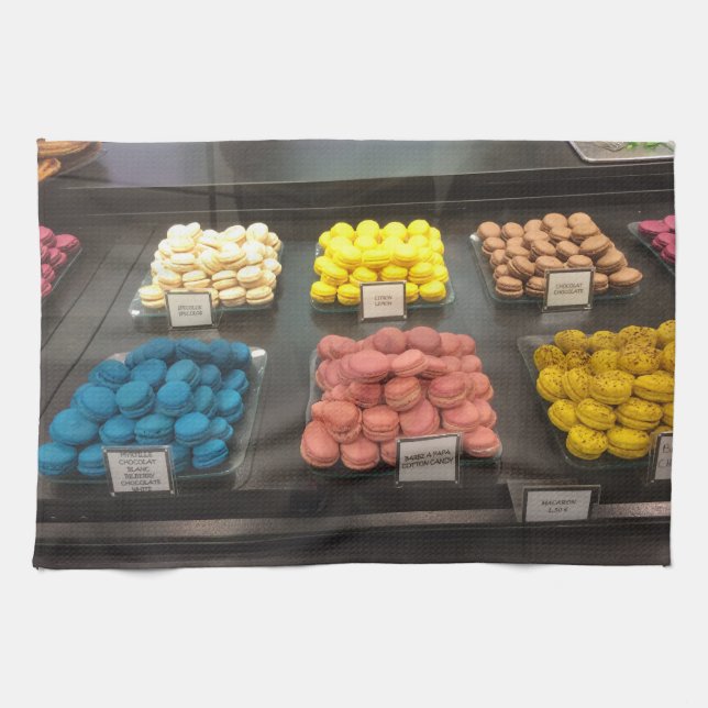 Paño De Cocina Francés Macarons el | París, Francia (Horizontal)