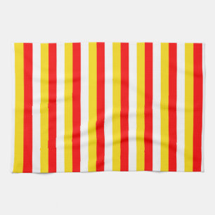 Paño De Cocina franjas bandera de Guernsey rojo amarillo blanco p