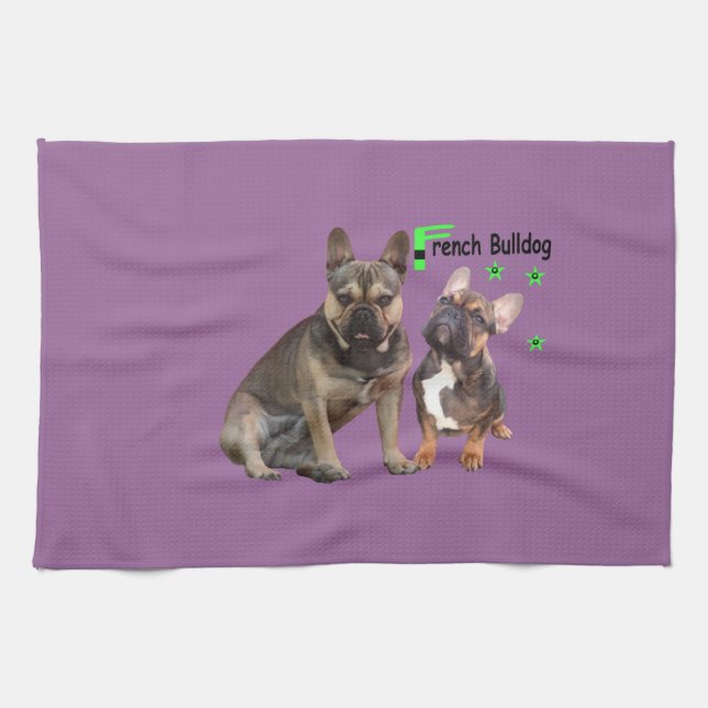 Paño De Cocina Französische Bulldoggen (Horizontal)