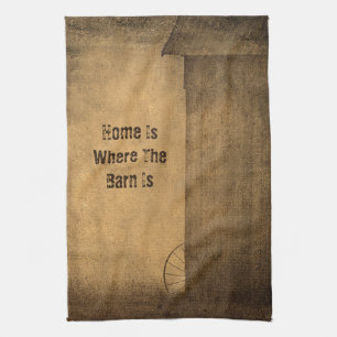 Paño De Cocina Frases caseras de textura vintage rústica en el ca