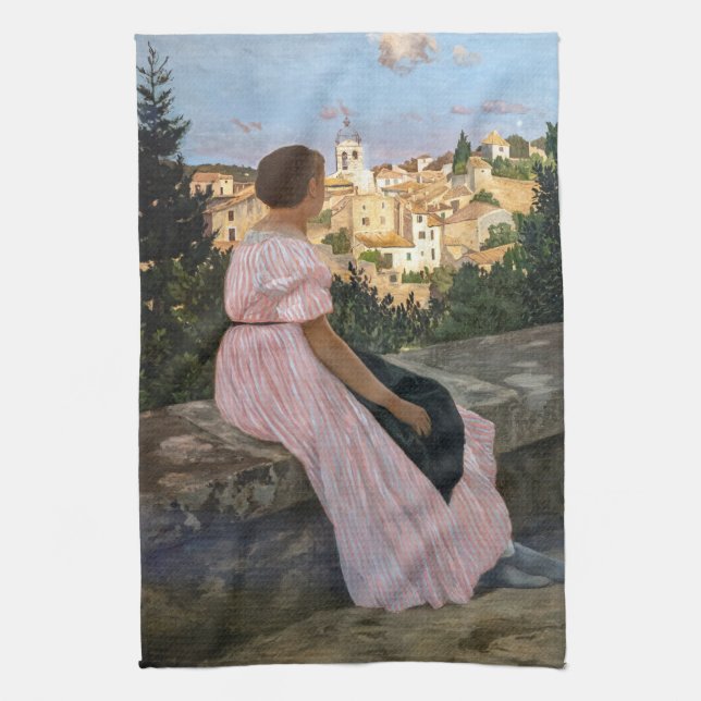 Paño De Cocina Frédéric Bazille - El vestido rosa (Vertical)