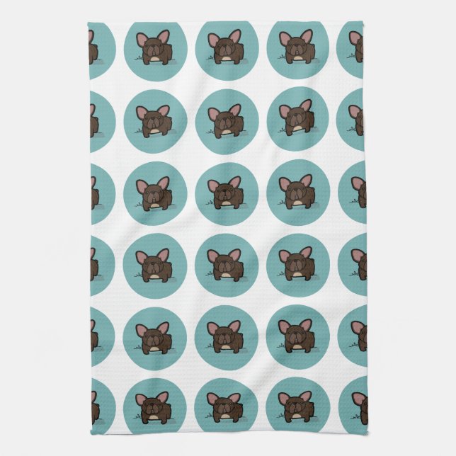 Paño De Cocina Frenchie Brindle (Vertical)