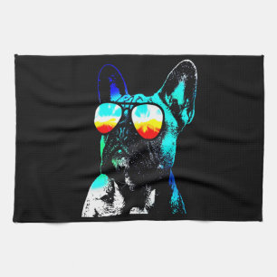 Paño De Cocina Frenchie Gift Bulldog francés Guay con vidrio