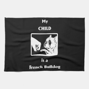 Paño De Cocina Frenchie Gift Mi Hijo Es Un Bulldog Francés