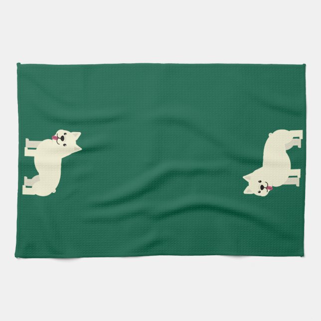 Paño De Cocina Frenchie Lover Green (Horizontal)