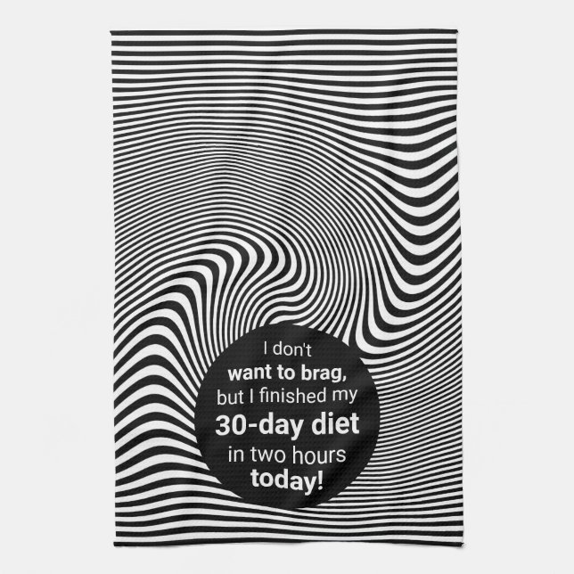 Paño De Cocina Freno sobre el Chiste gracioso de la dieta (Vertical)