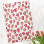 Paño De Cocina Fresa acuarela<br><div class="desc">Diseño de fresa de color agua dulce,  fresco y frugal. Arte original de Nic Squirrell</div>