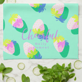 Paño De Cocina Fresa Verde azulada