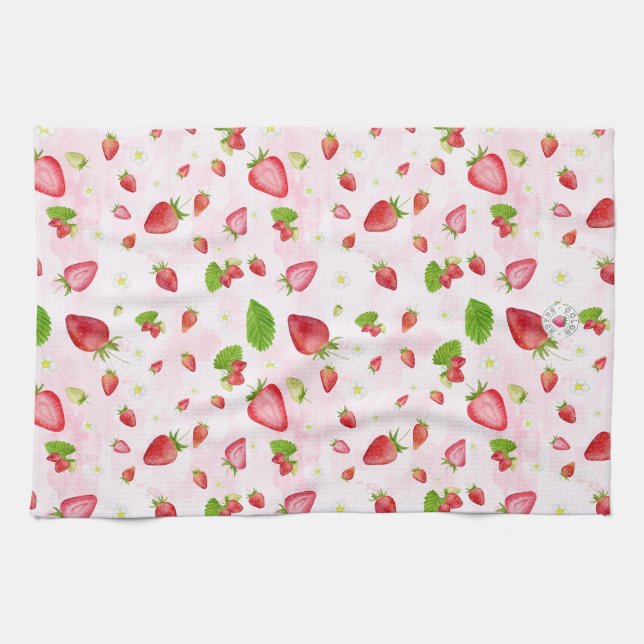Paño De Cocina Fresas acuáticas (Horizontal)