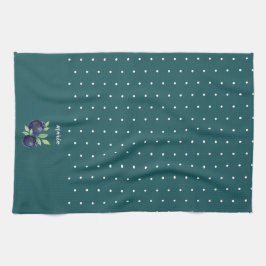 Paño De Cocina Fresas azules dulces de color de agua pintadas a m