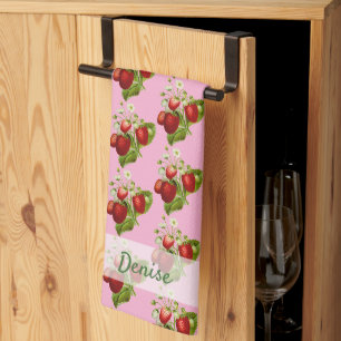 Paño De Cocina Fresas de fresa rosa País 