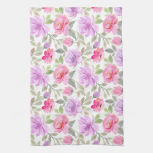 Paño De Cocina Fresco Ambiente de Primavera: Diseño Floral Rosa y