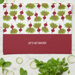 Paño De Cocina Fresh Beet Collection White