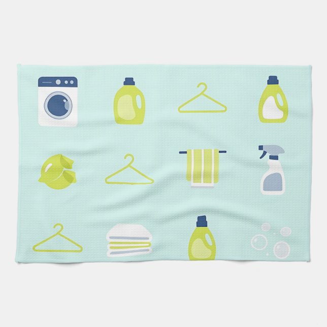 Paño De Cocina Fresh Laundry Day Pattern (Horizontal)