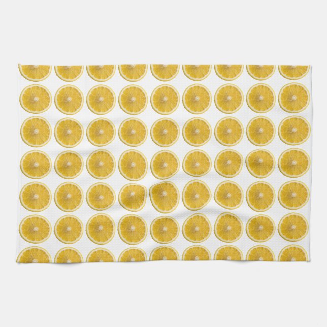 Paño De Cocina Fresh Yellow Lemon Slice Citrus Pattern Kitchen (Horizontal)