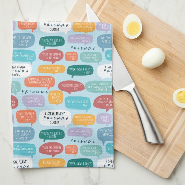 Paño De Cocina FRIENDS™ Quote Pattern (Doblado Cuarto)