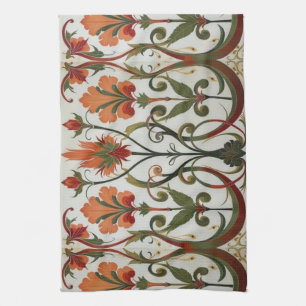 Paño De Cocina Frisa floral vintage Art Nouveau