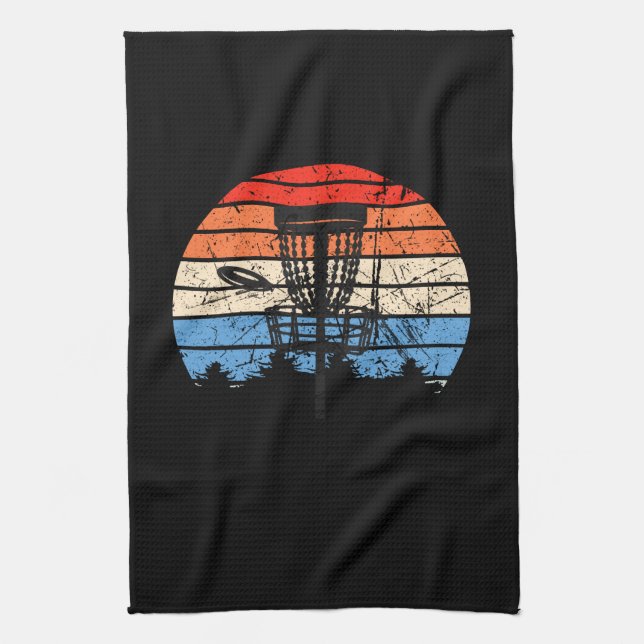 Paño De Cocina Frisbee Golf Disk Retro (Vertical)