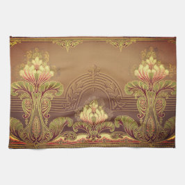 Paño De Cocina Friso floral victoriano elegante arte floral nuevo